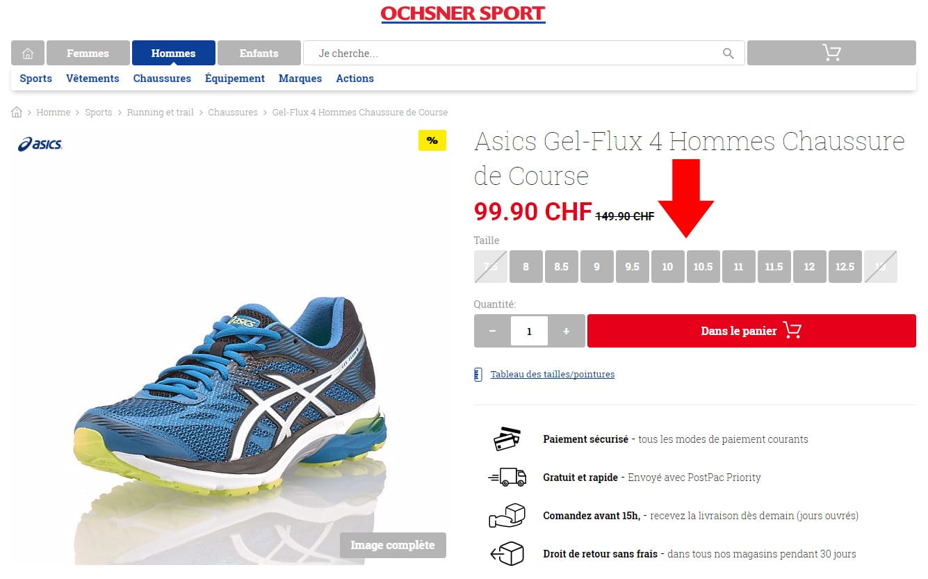 asics ochsner sport